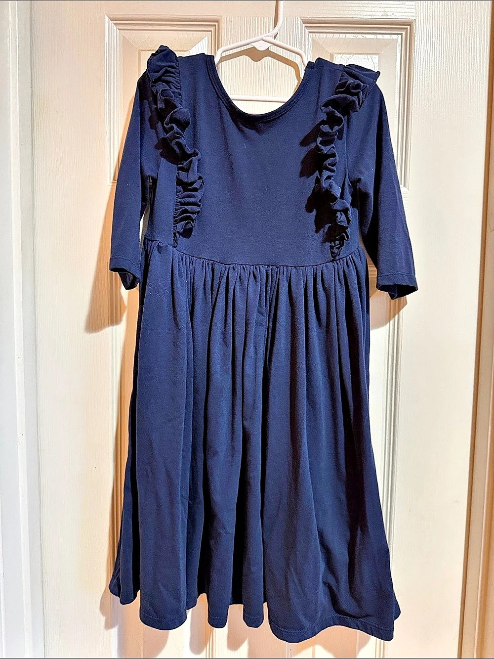 Mila + Rose Girls Blue Ruffle Dress Size 7/8